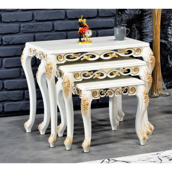 SELÇUKLU ZİGON SEHPA (KREM&ALTIN) SELÇUKLU ZİGON SEHPA (KREM&ALTIN)