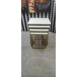 4 LÜ HAYAL GOLD KREM MDF ZİGON SEHPA