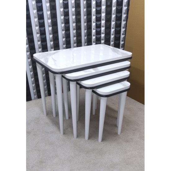 Hilal 4 lü mdf lam modern salon sehpası Hi-gloss Antrasit Hilal 4 lü mdf lam modern salon sehpası Hi-gloss Antrasit