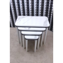 Hilal 4 lü mdf lam modern salon sehpası Hi-gloss Antrasit
