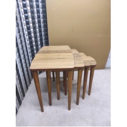 4 lü Ceviz Mdf lam zigon sehpa 