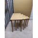 4 lü Açık Ceviz Mdf lam Zigon sehpa 4 lü Açık Ceviz Mdf lam Zigon sehpa
