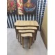 4 lü Açık Ceviz Mdf lam Zigon sehpa 4 lü Açık Ceviz Mdf lam Zigon sehpa