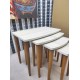 4 lü Meşe Ahşap modern zigon sehpa 4 lü Meşe Ahşap modern zigon sehpa