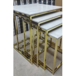 DURU GOLD (12) MERMER DESENLİ MDF ZİGON SEHPA