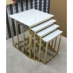 DURU GOLD (12) MERMER DESENLİ MDF ZİGON SEHPA