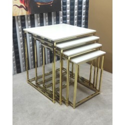 DURU GOLD KREM MDF ZİGON SEHPA
