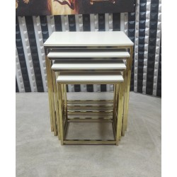 DURU GOLD KREM MDF ZİGON SEHPA