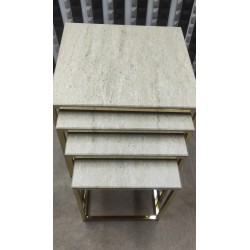DURU GOLD TRAVERTEN MDF ZİGON SEHPA