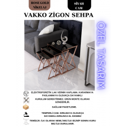 VAKKO ZİGON SEHPA BAKIR SİYAH
