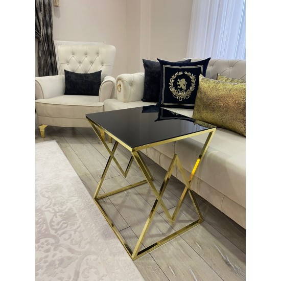 VAKKO ZİGON SEHPA GOLD SİYAH VAKKO ZİGON SEHPA GOLD SİYAH